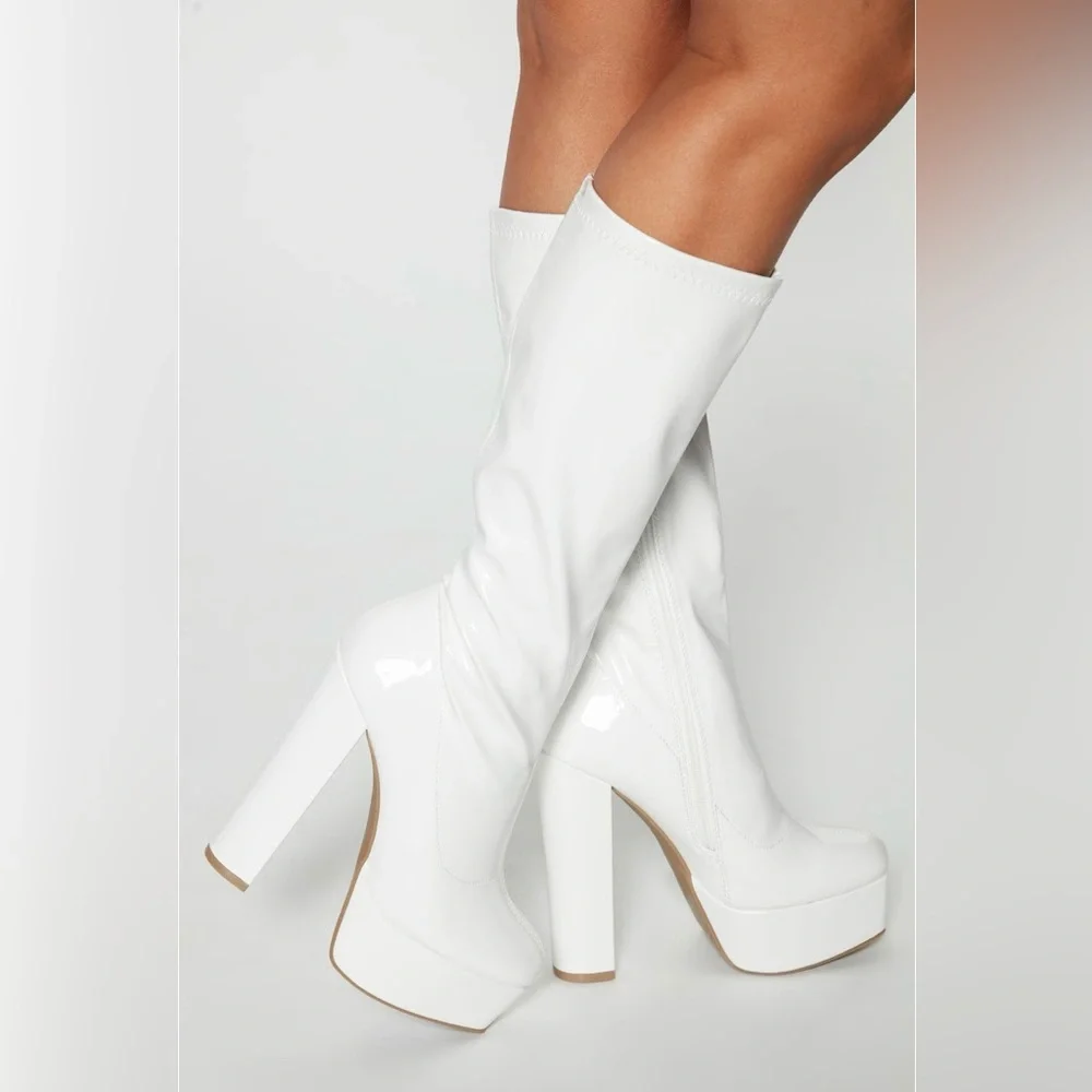 Knee High FashionNova Platform Boots - Picture 5 of 6